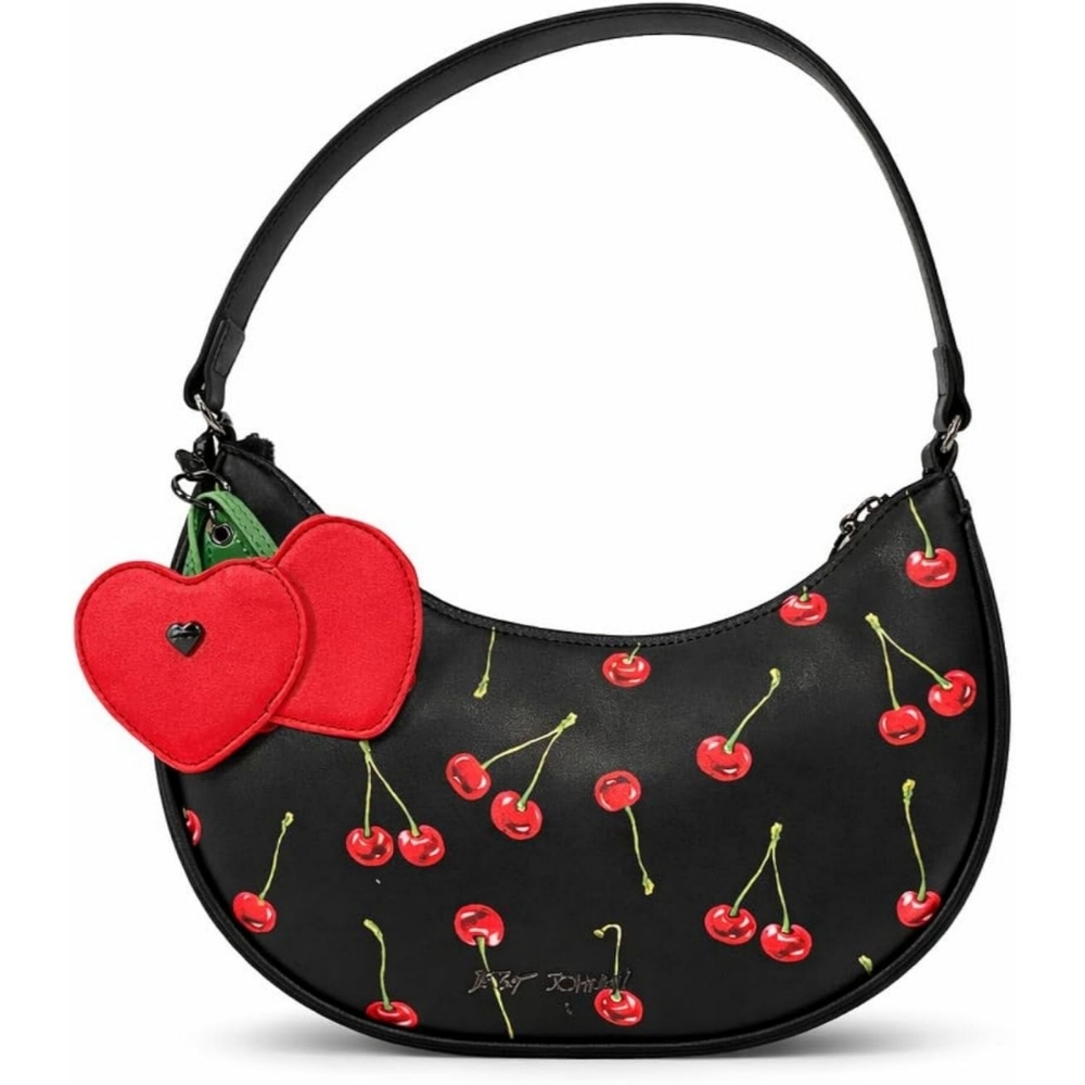 Betsey Johnson Cherry Print Shoulder Handbag - Picture 2 of 3